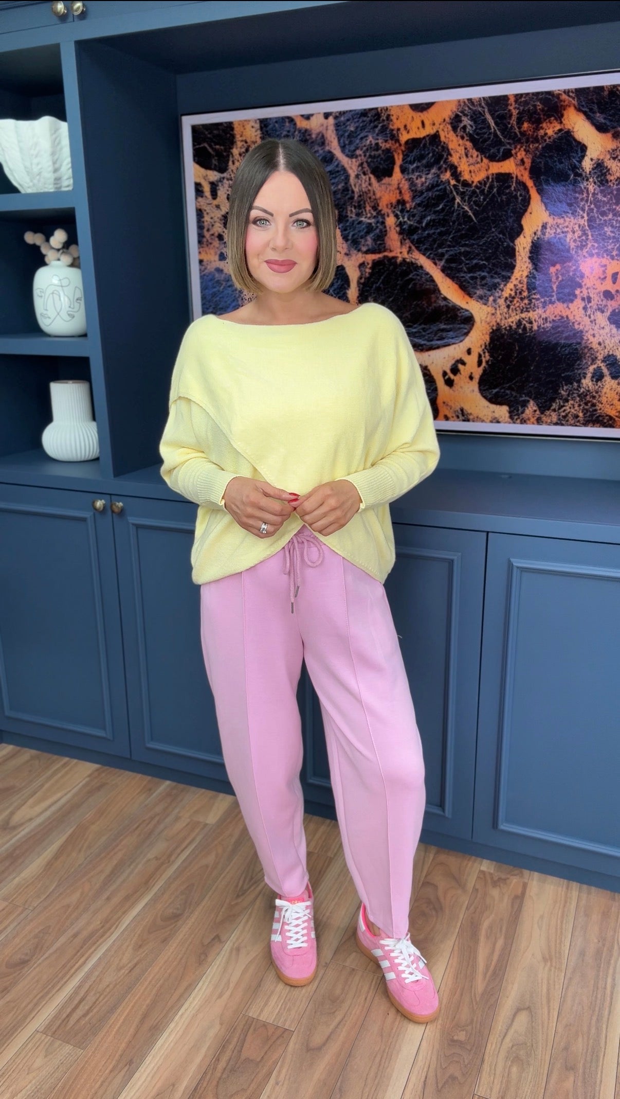 SALE POLLY BARREL LEG PONTE JOGGERS PINK *New