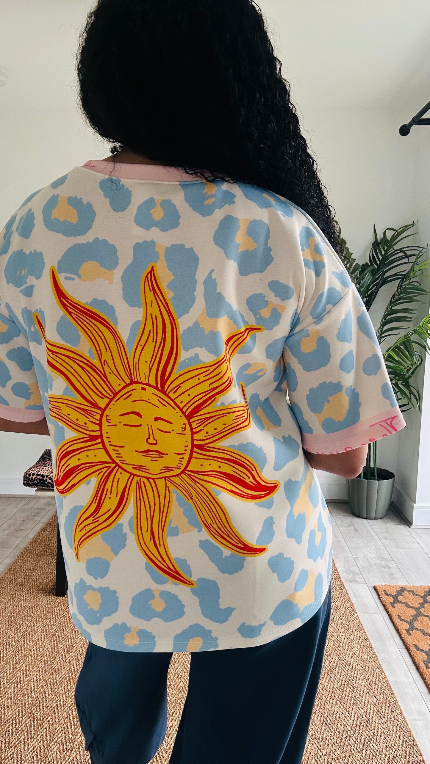 SONNY LEOPARD T SHIRT BLUE *New