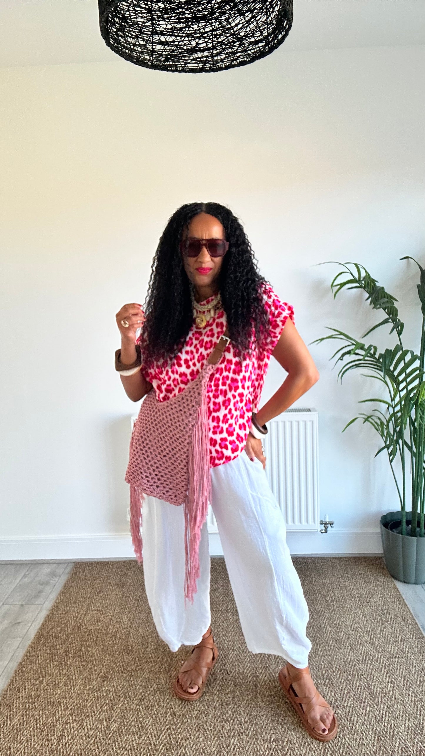 FRUITELLA LUXE LEOPARD T SHIRT RED & PINK LEOPARD *New