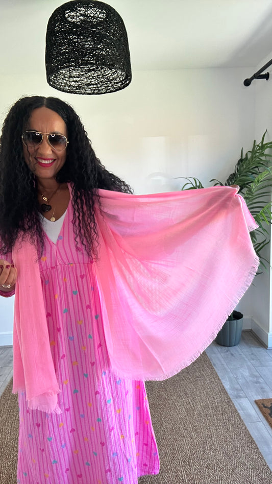 WHISPERLIGHT GAUZE SCARF BLUSH PINK *New
