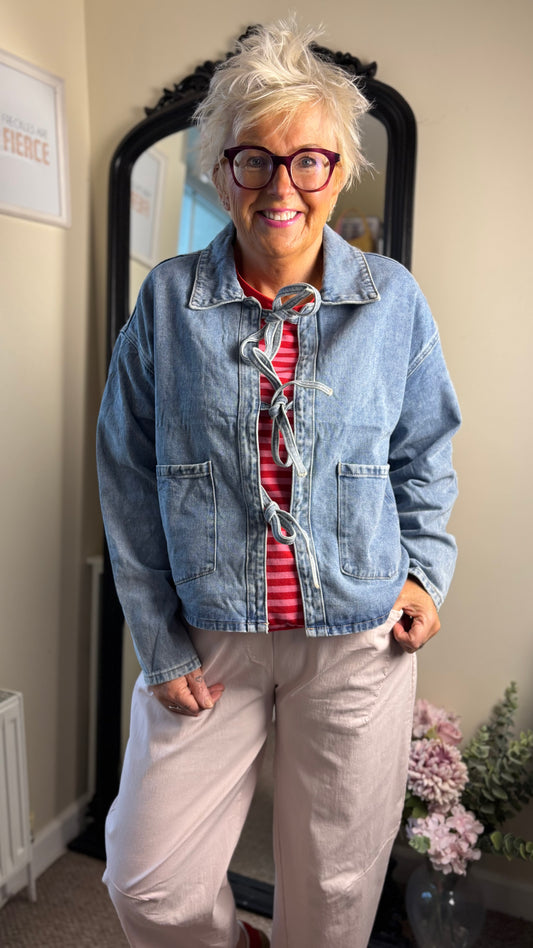 HARV DENIM FRONT TIE JACKET *New