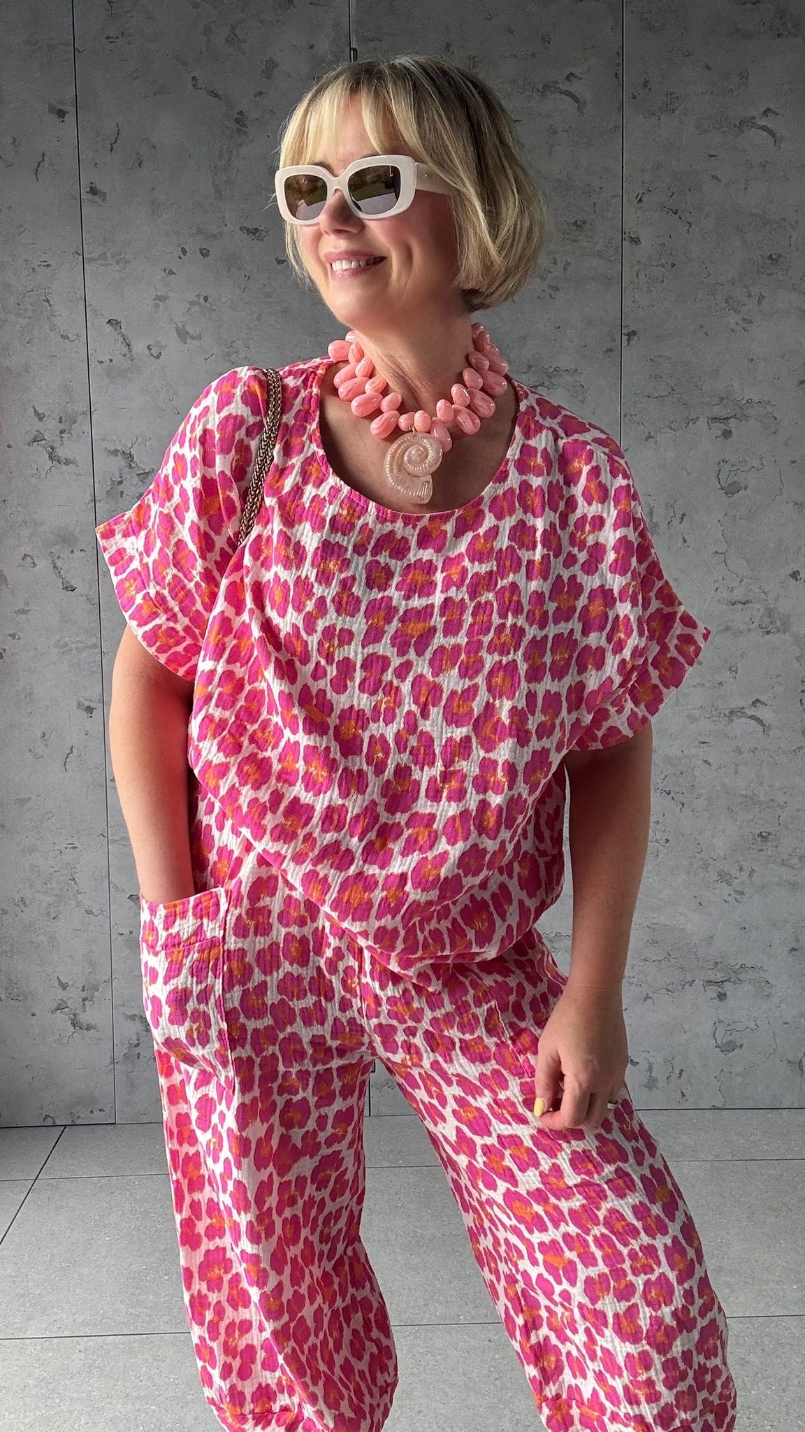 FRUITELLA LEOPARD T SHIRT FUSHIA LEOPARD *New