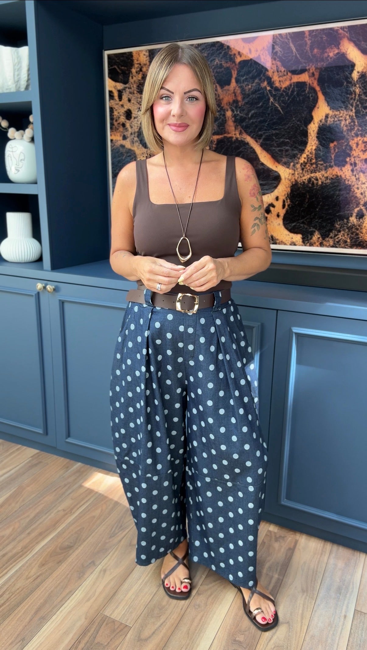 COSIMA SPOT TROUSER BLUE *New