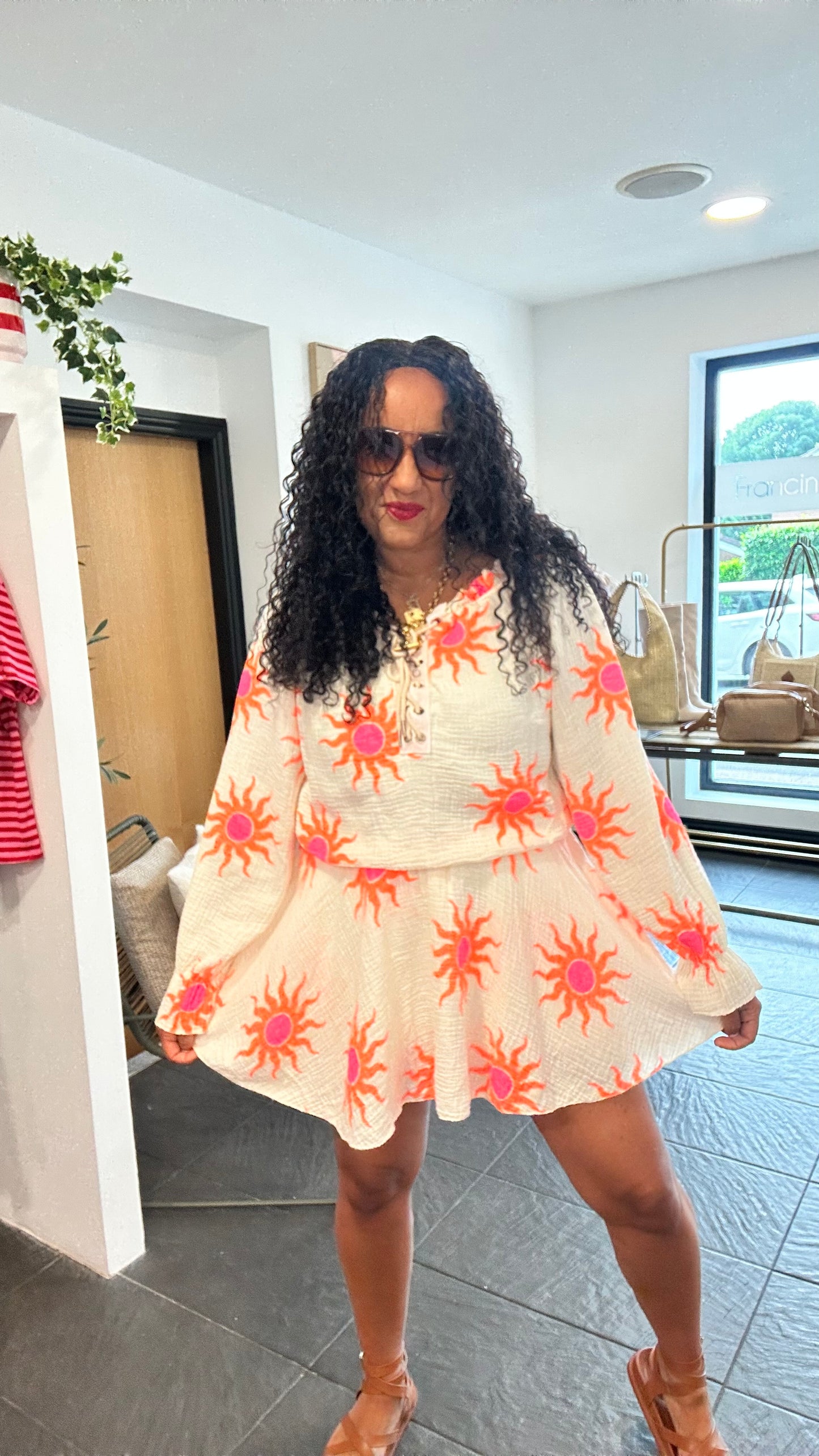 SALE SUNBURST PLAYSUIT LEMON