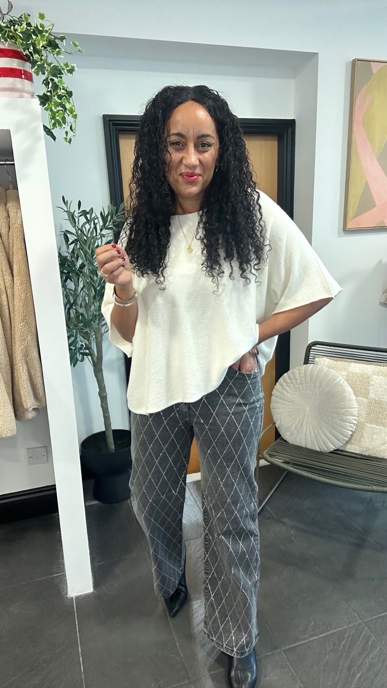 FINLAY SOFT BRUSHED KNIT CREAM  *New