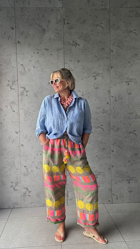 ARTISAN HANDCRAFTED TROUSERS 🍋 LEMON  FRUIT *New