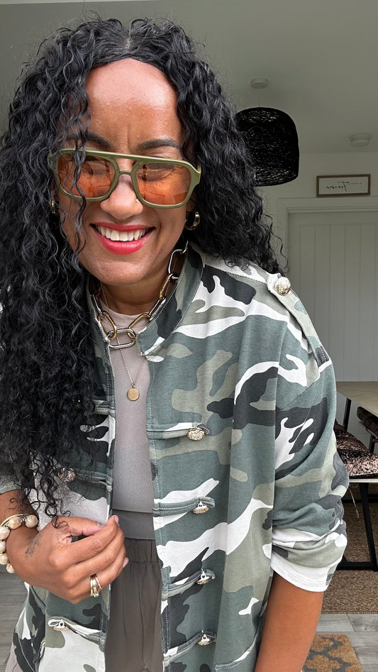 CAMOUFLAGE MILITARY JACKET *New