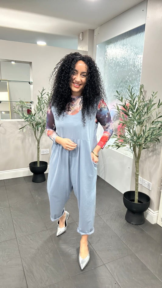 SALE SARAH JUMPSUIT CORNFLOWER BLUE