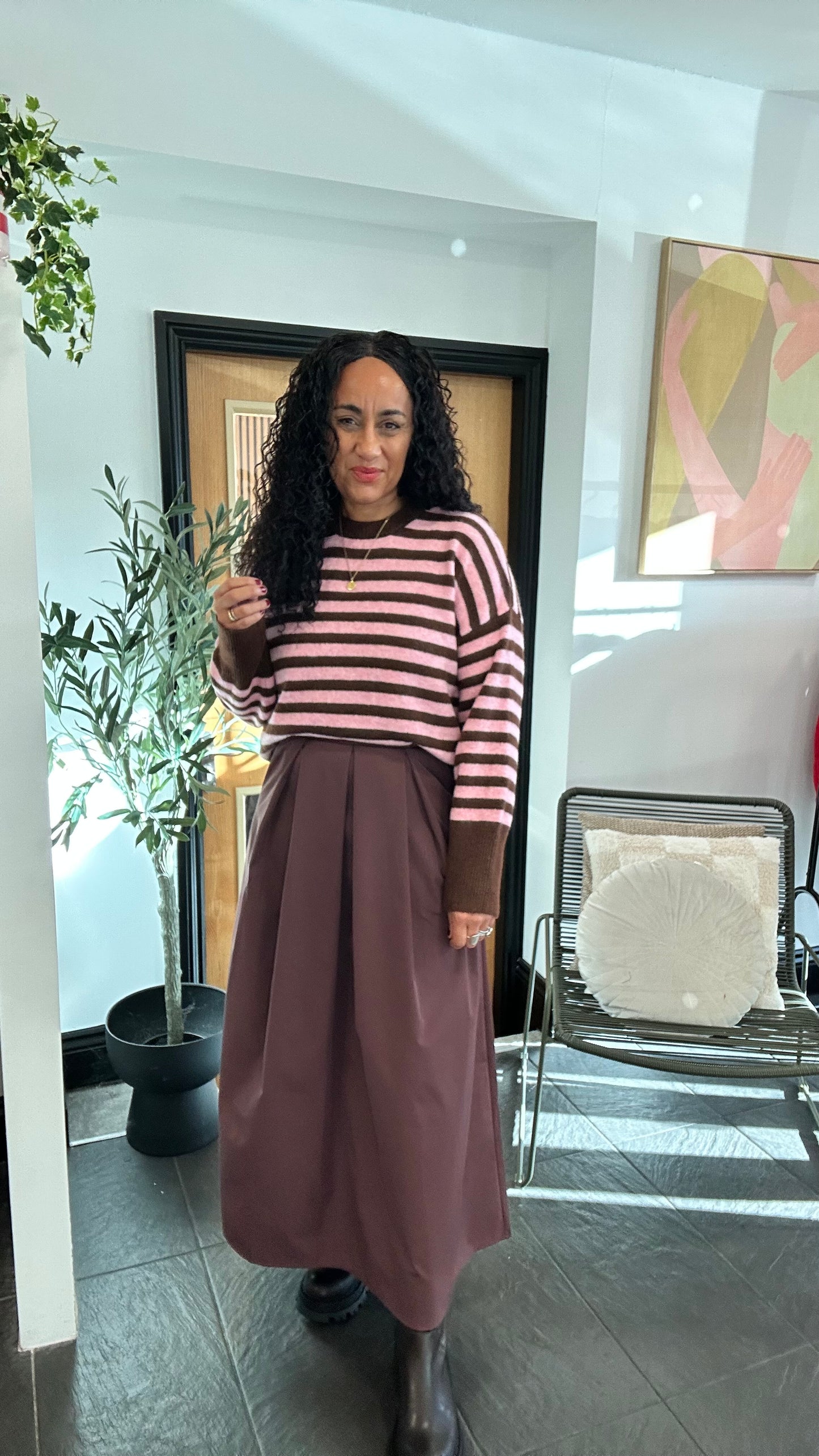 CIRCLE SKIRTS BURGUNDY *New