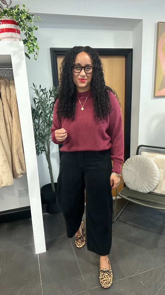 KESWICK ROUND NECK JUMPER MULBERRY *New