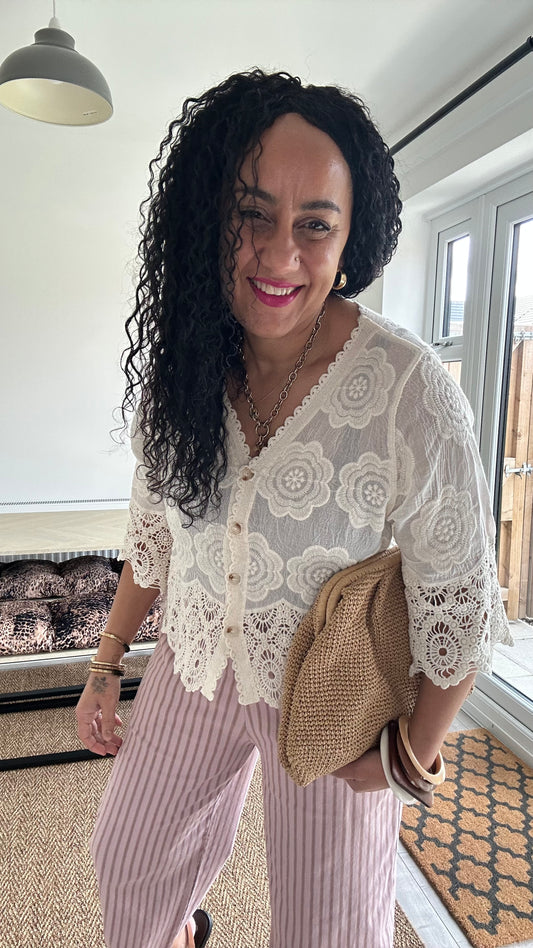 CROCHET & LACE TOP *New
