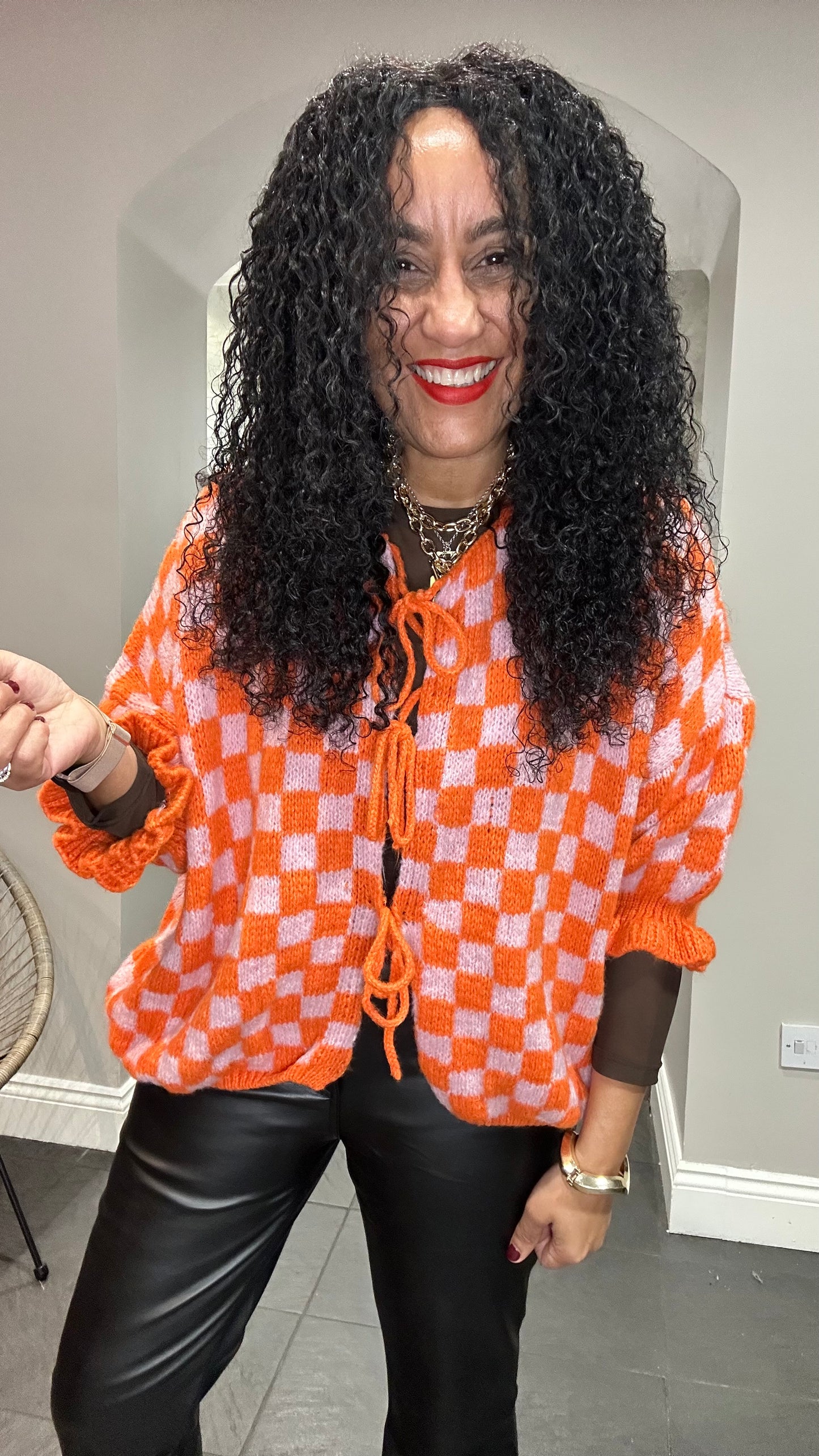 MISSONII CHECKERBOARD ORANGE 🍊 CARDIGAN  *New