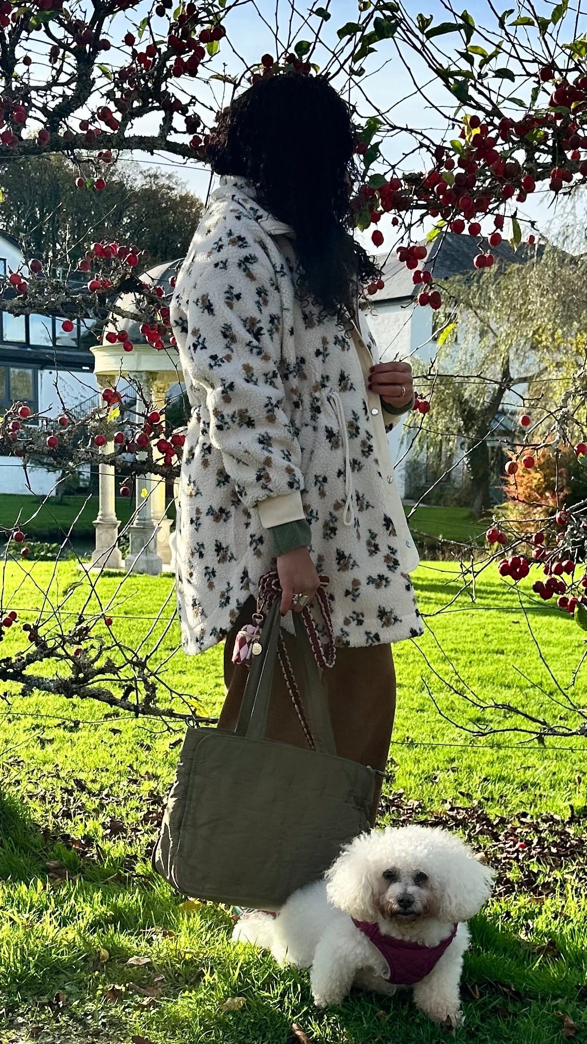 KENDAL TEDDY PARKA FLORAL & CREAM *New