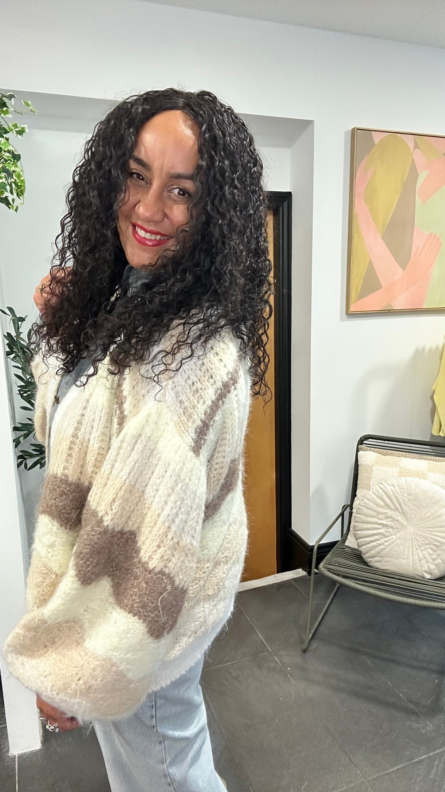 BRI RAINBOW CLOUD CARDIGAN VANILLA LATTE *New