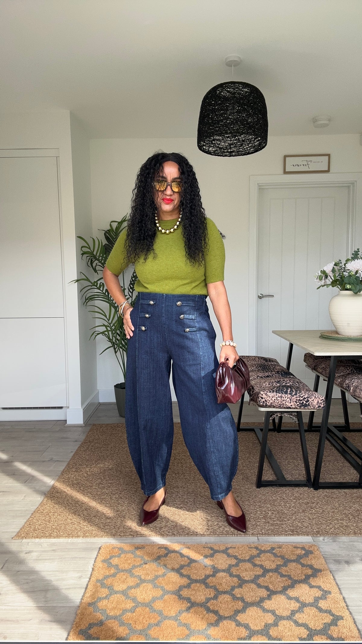 JOSIE DENIM BARREL LEG TROUSERS *New