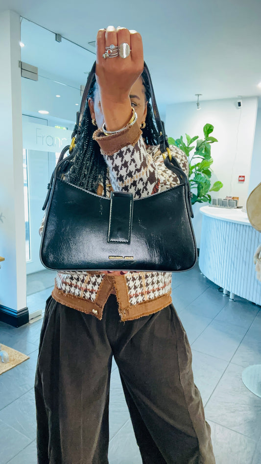 KURT PU LEATHER BAG BLACK *New
