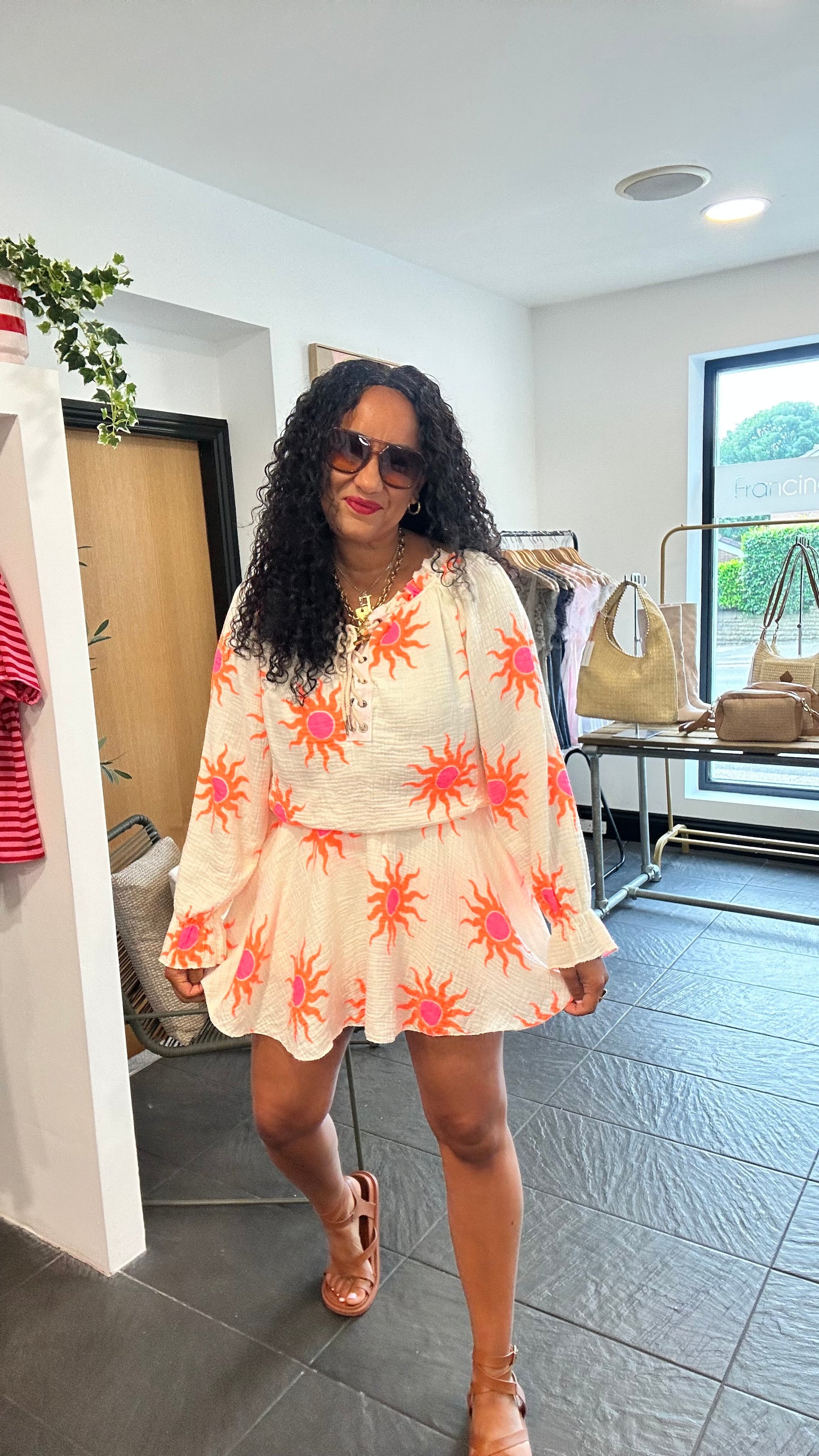 SALE SUNBURST PLAYSUIT LEMON