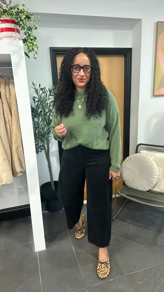 KESWICK ROUND NECK JUMPER GREEN *New