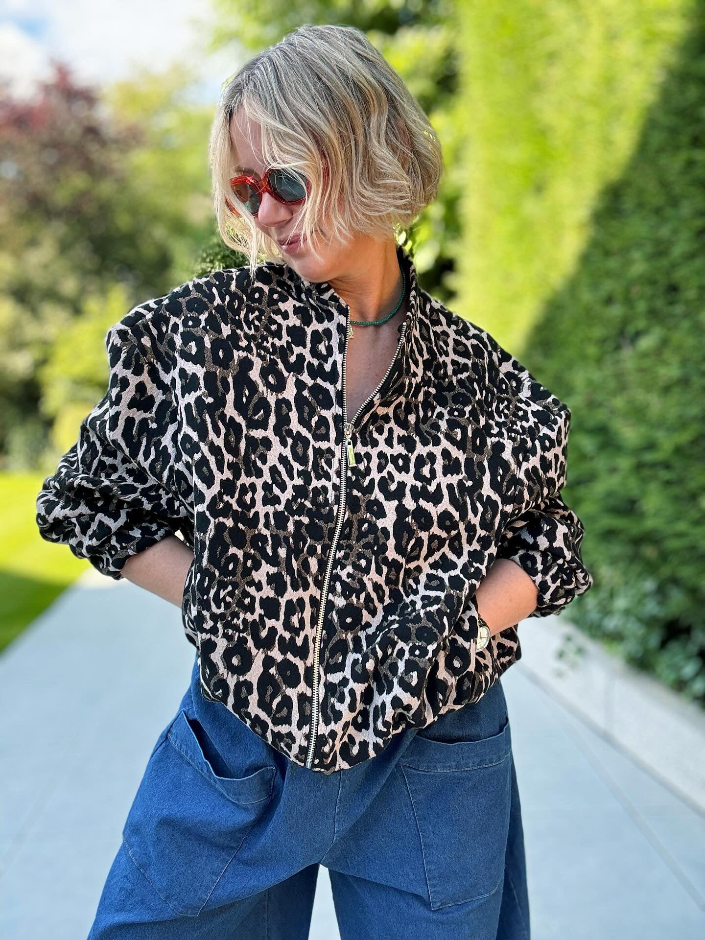 DALIA LEOPARD BOMBER JACKET *New