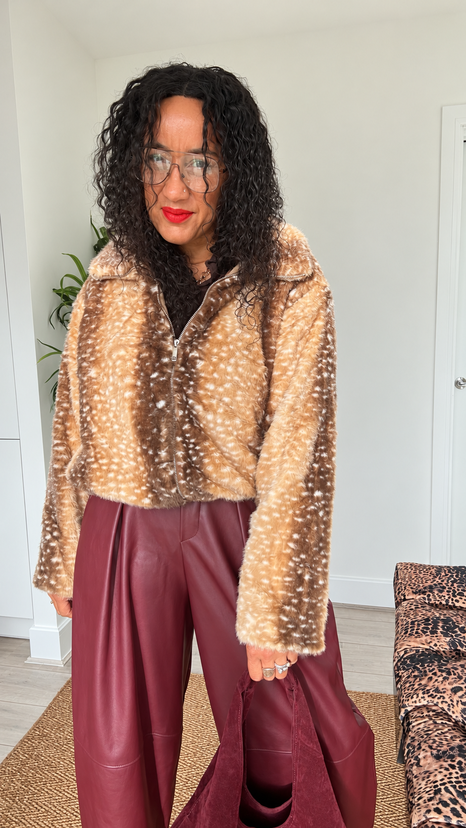 REINDEER OVERSIZED BOMBER JACKET *New