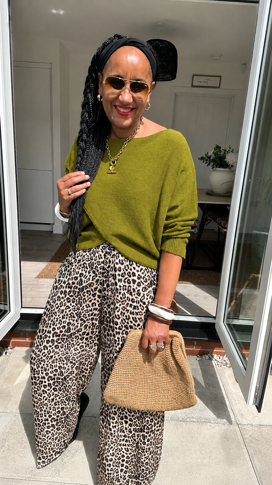 MABLE FRONT CROSS WRAP JUMPER OLIVE 🫒*New