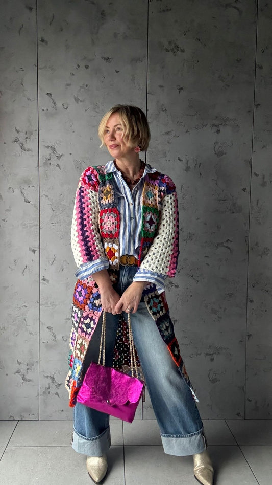 GLADIS HANDMADE CROCHET CARDIGAN *New