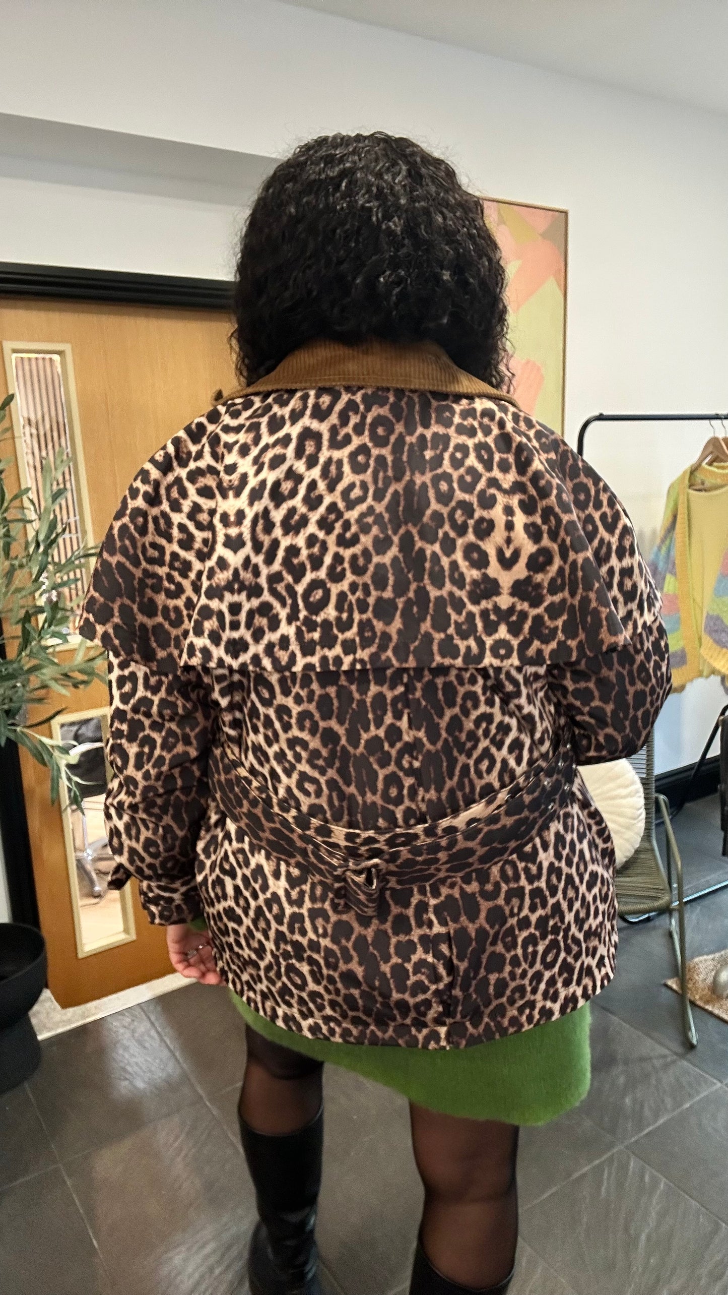 CLAUDETTE LEOPARD CAPE JACKET *New