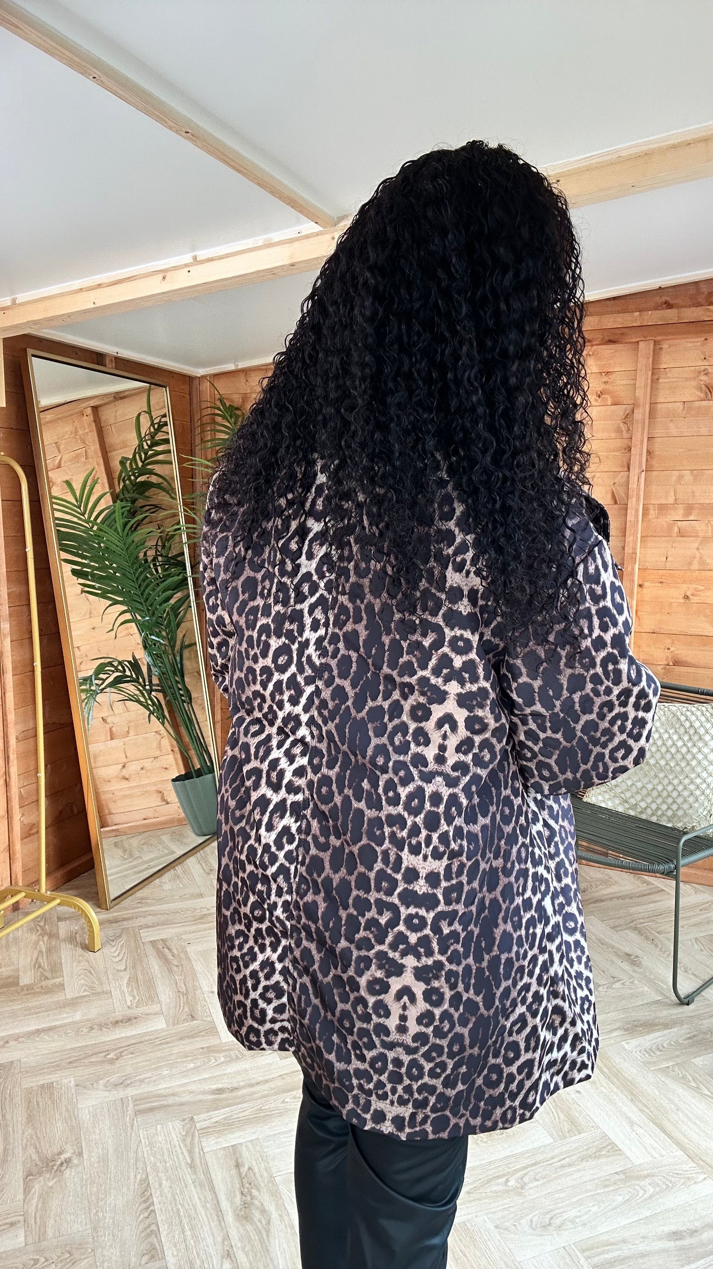 MADDERS LEOPARD JACKET / MAC WITH OVERSIZED COLLAR *New