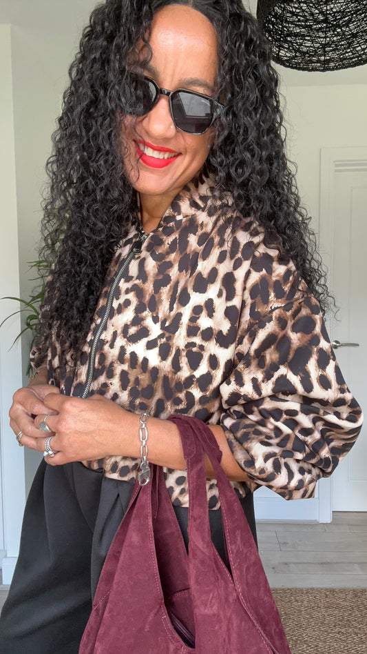 LEOPARD BOMBER JACKET *New