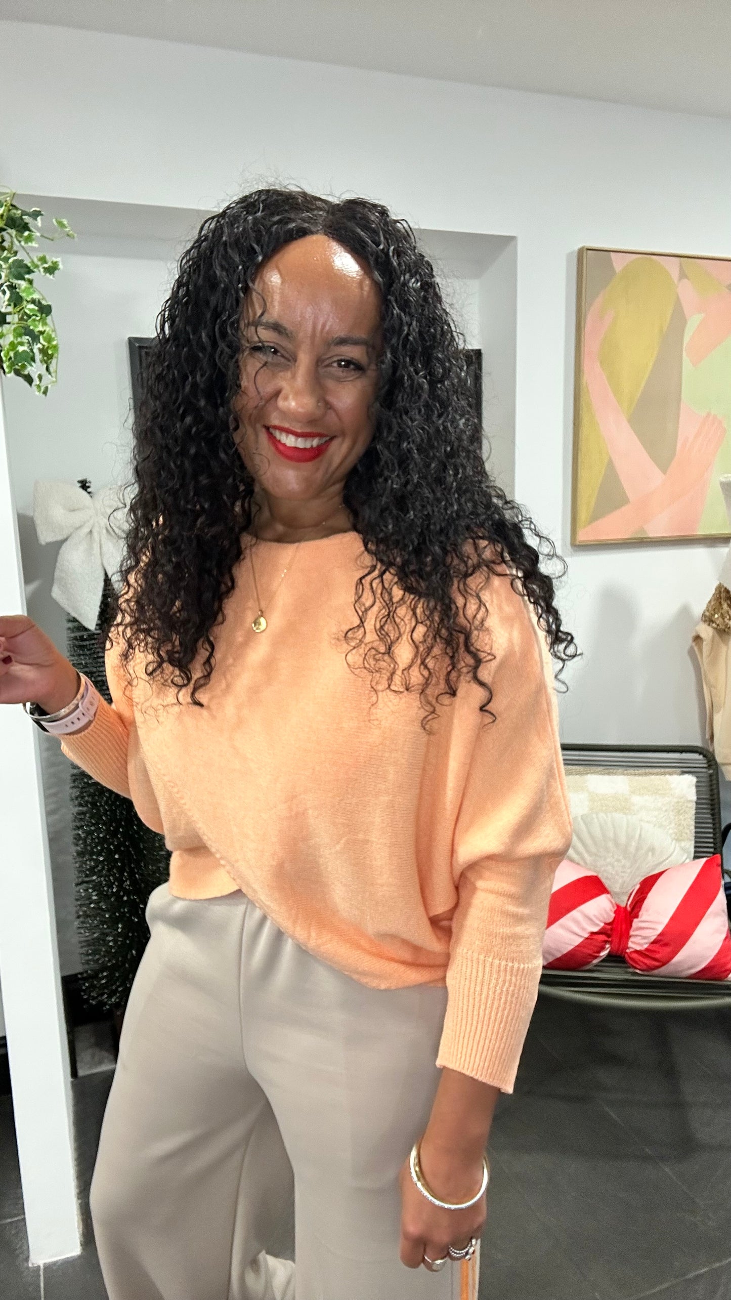 MABLE FRONT CROSS WRAP JUMPER ORANGE 🍊 *New