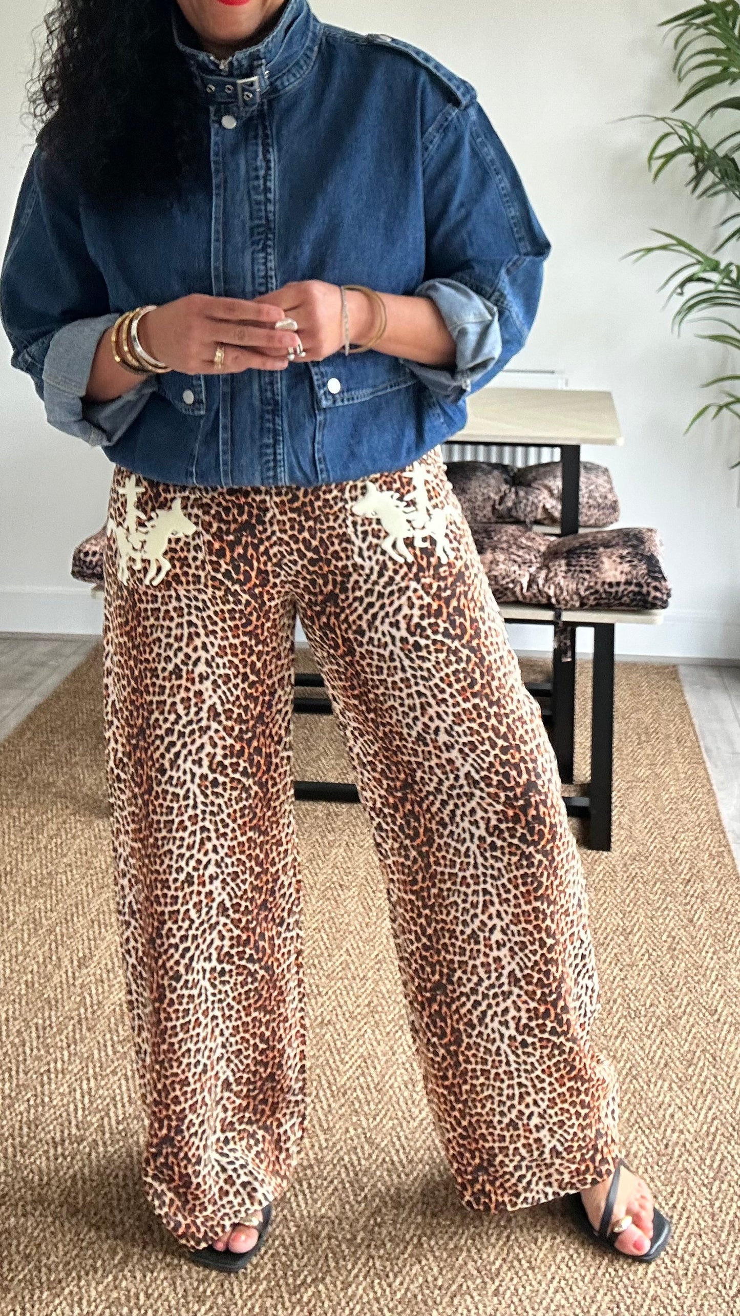 SALE JESSIE COWGIRL & LEOPARD PRINT TROUSERS