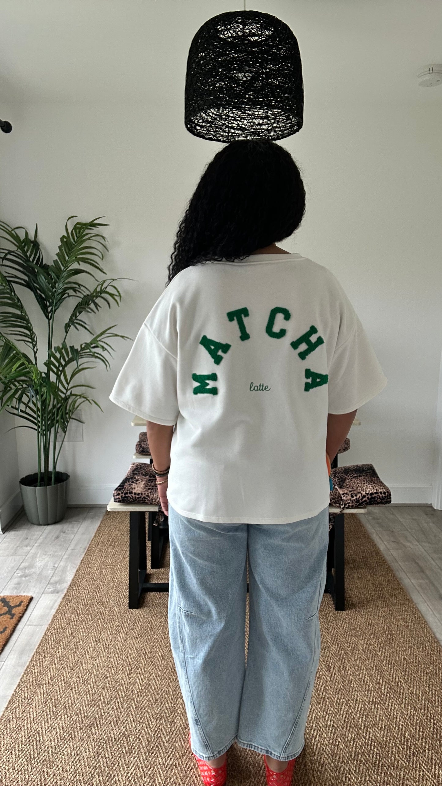 REESE MATCHA & LATTE T-SHIRT GREEN MOTIF *New