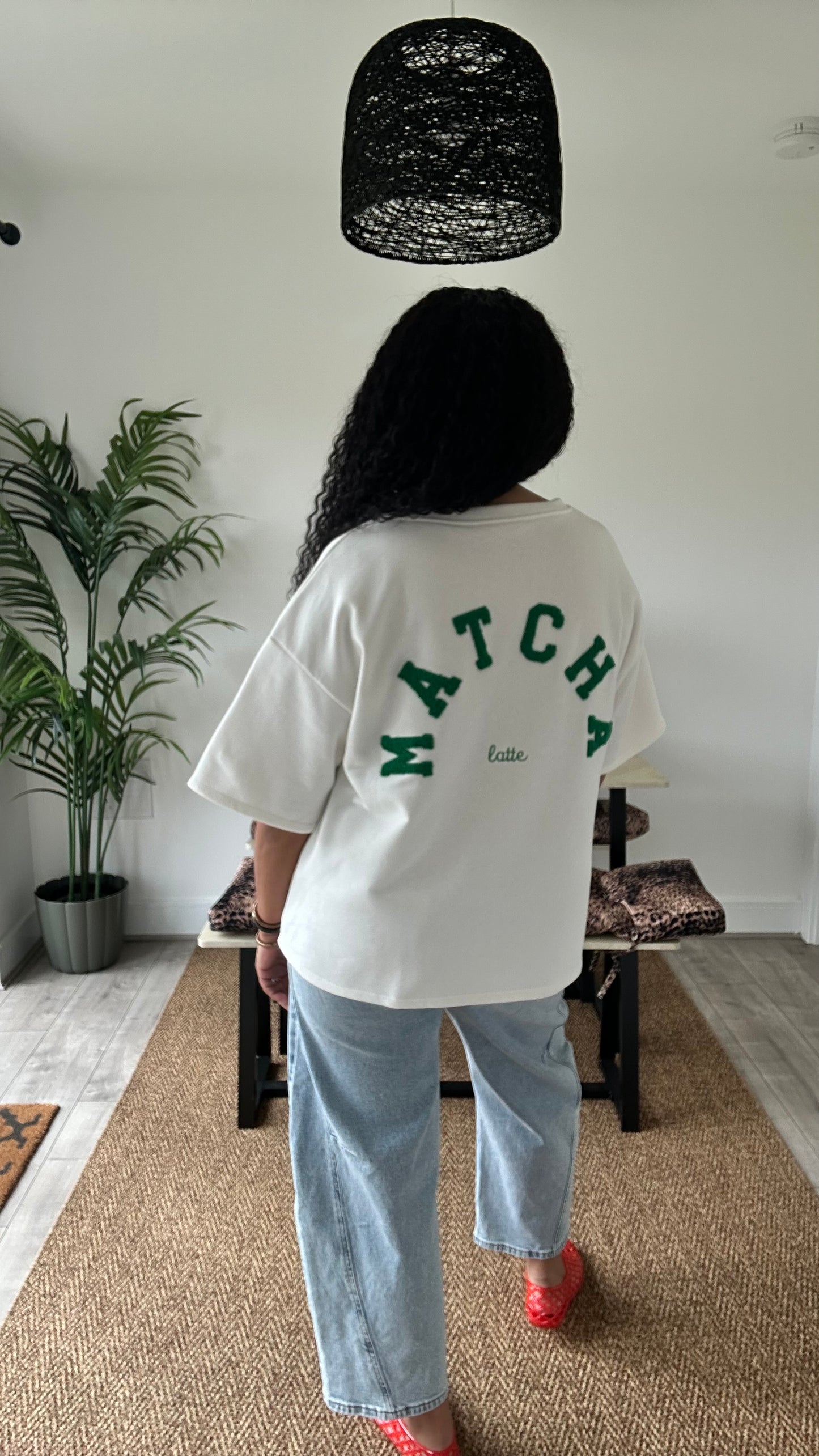 REESE MATCHA & LATTE T-SHIRT GREEN MOTIF *New