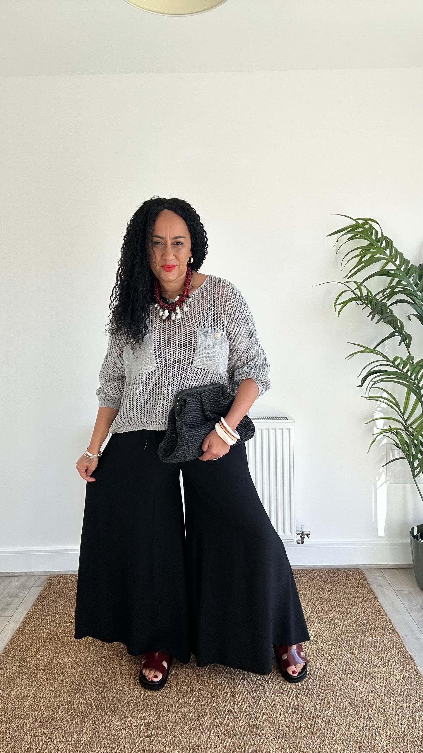 BOHEMIAN  PALAZZO TROUSERS BLACK *New