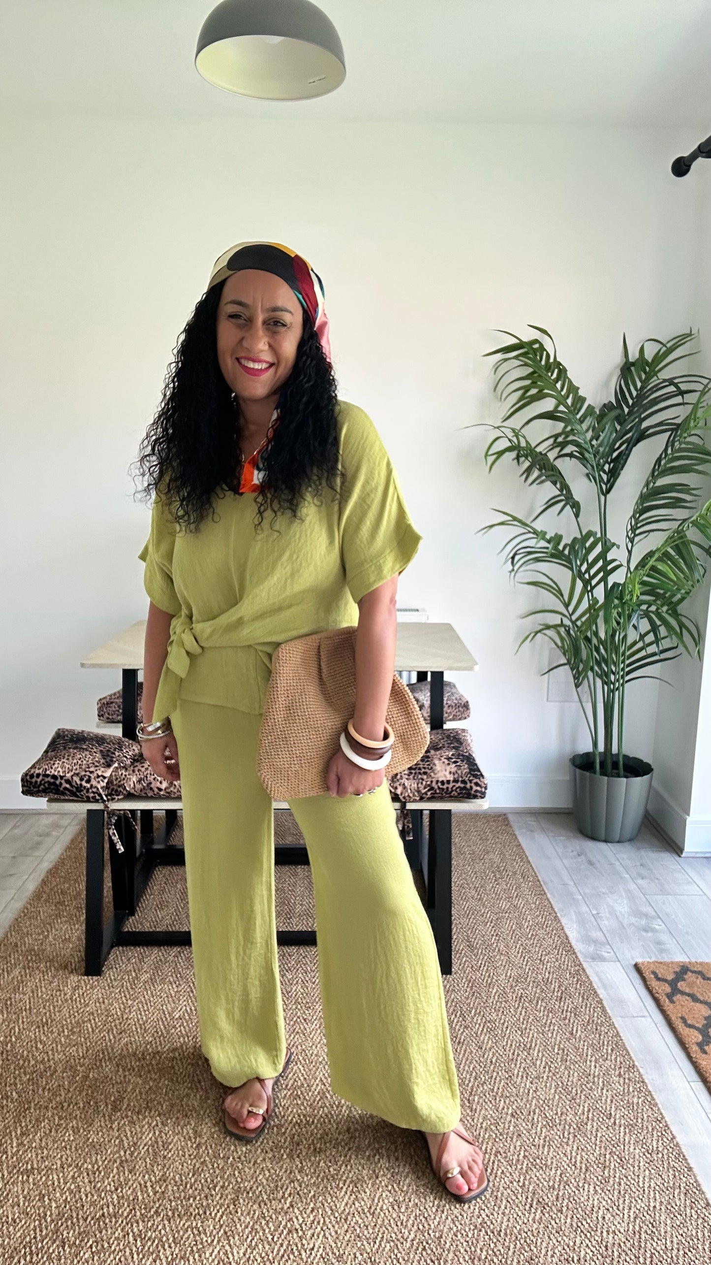 SAHARA SIDE KNOT WRAP TOP LIME 🍋‍🟩 *New