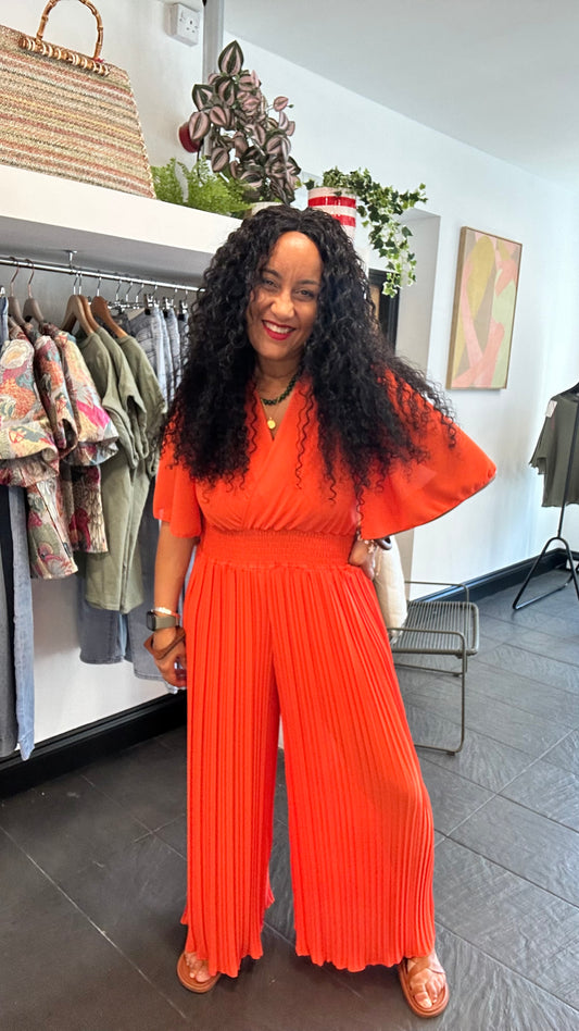 PLEATED TROUSER JUMPSUIT ORANGE 🍊 *New