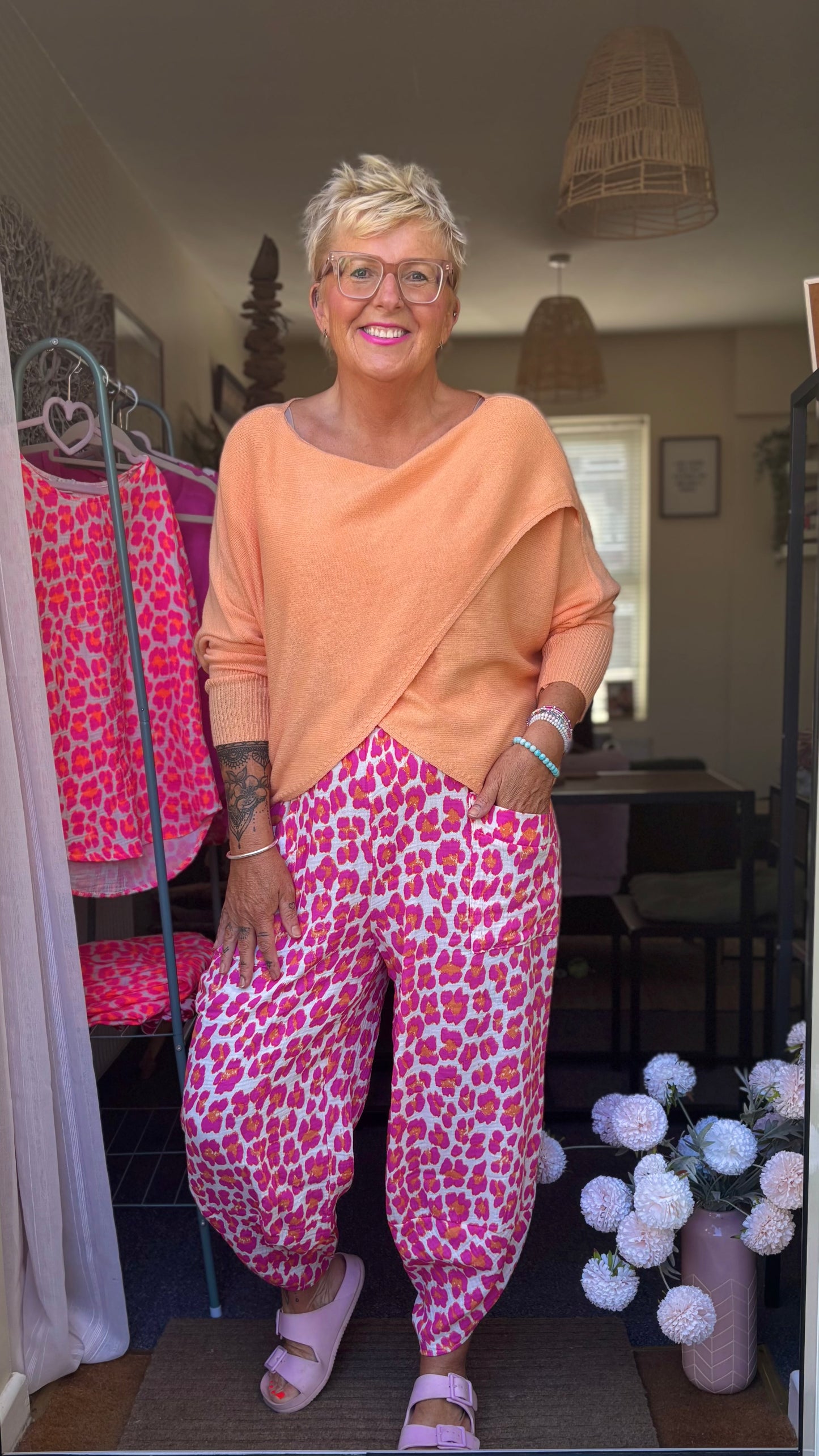 MABLE FRONT CROSS WRAP JUMPER ORANGE 🍊 *New