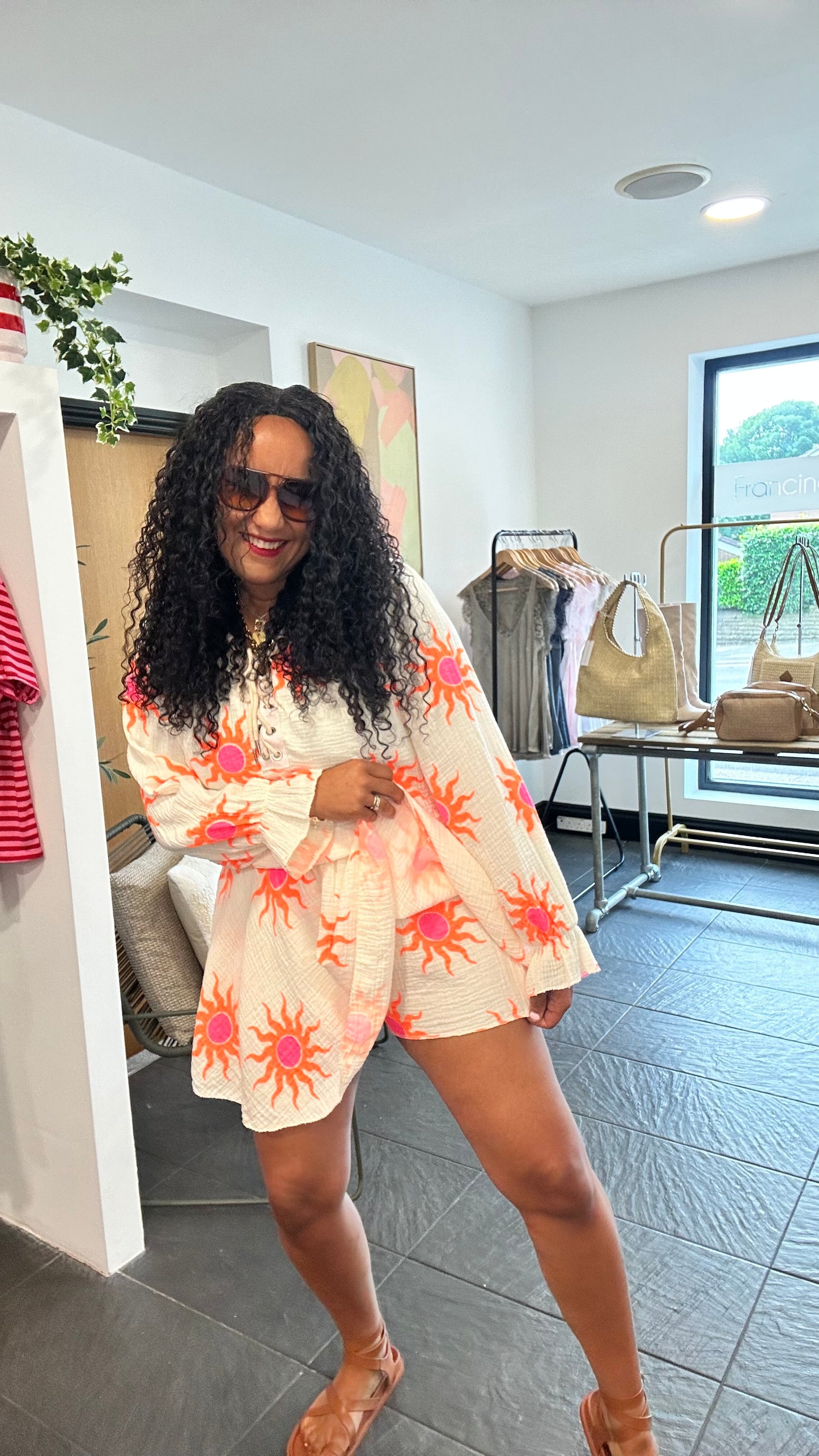 SALE SUNBURST PLAYSUIT LEMON