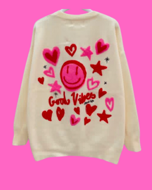 SAMMI GOOD VIBES JUMPER 🩷😁❤️😃 *New