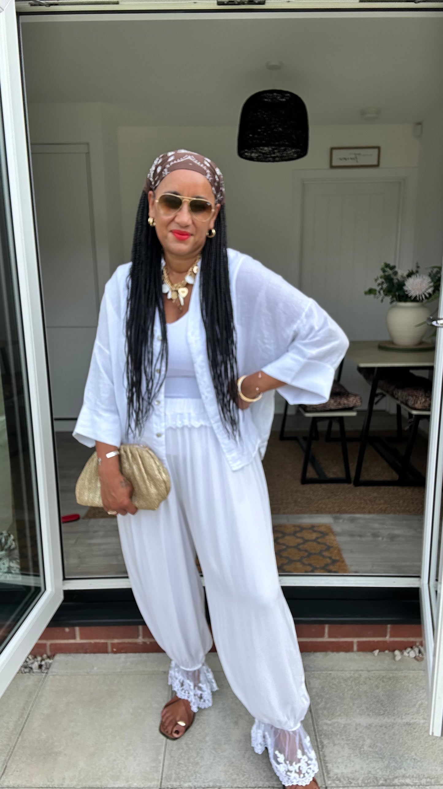 IMANI ESSENTIAL LINEN SHIRT WHITE *New