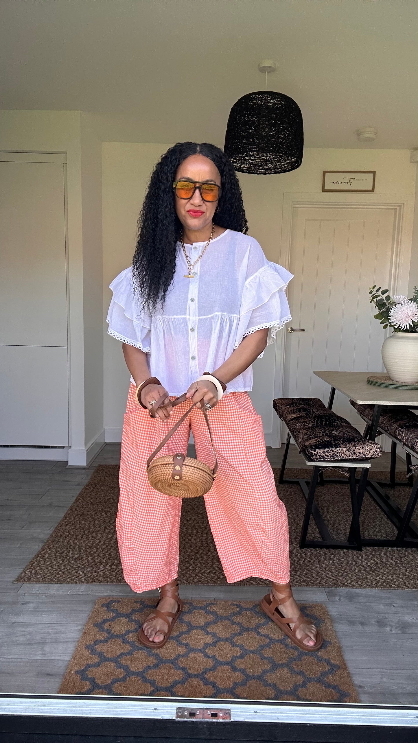 TAMSIN FRILL SLEEVED BLOUSE WHITE *New