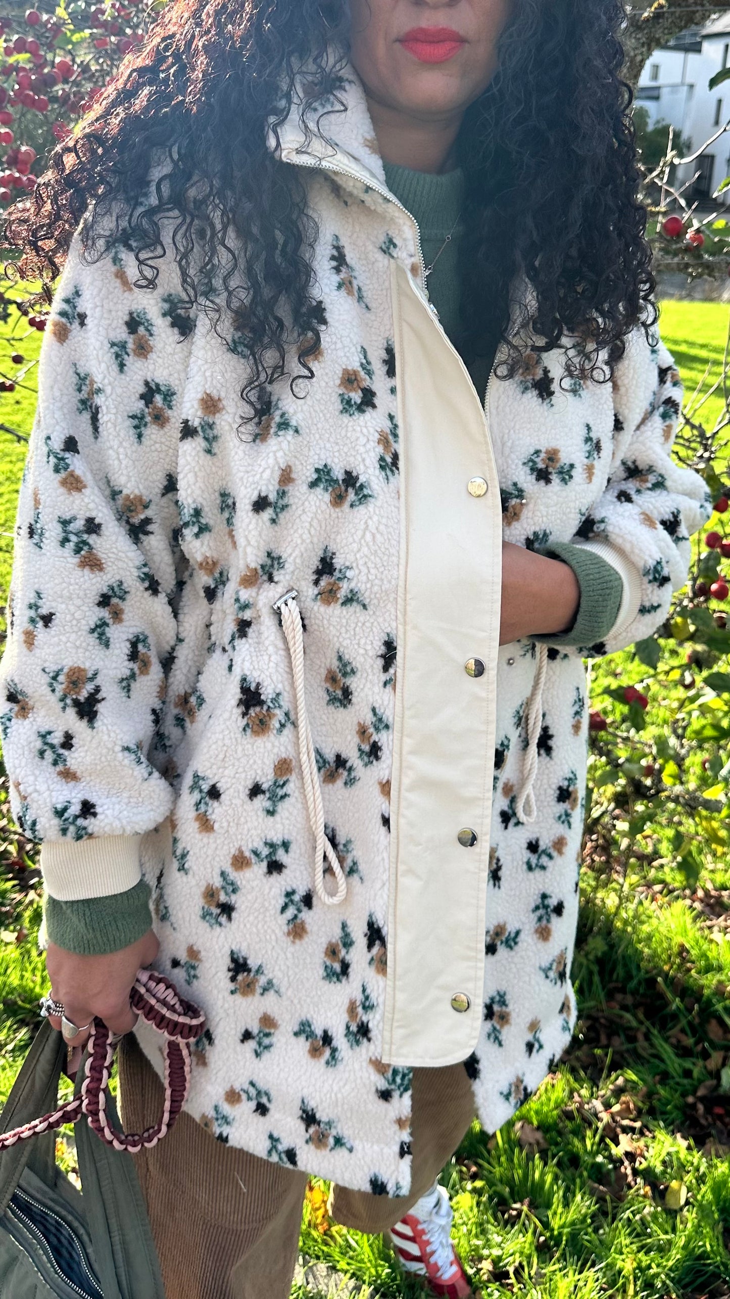 KENDAL TEDDY PARKA FLORAL & CREAM *New