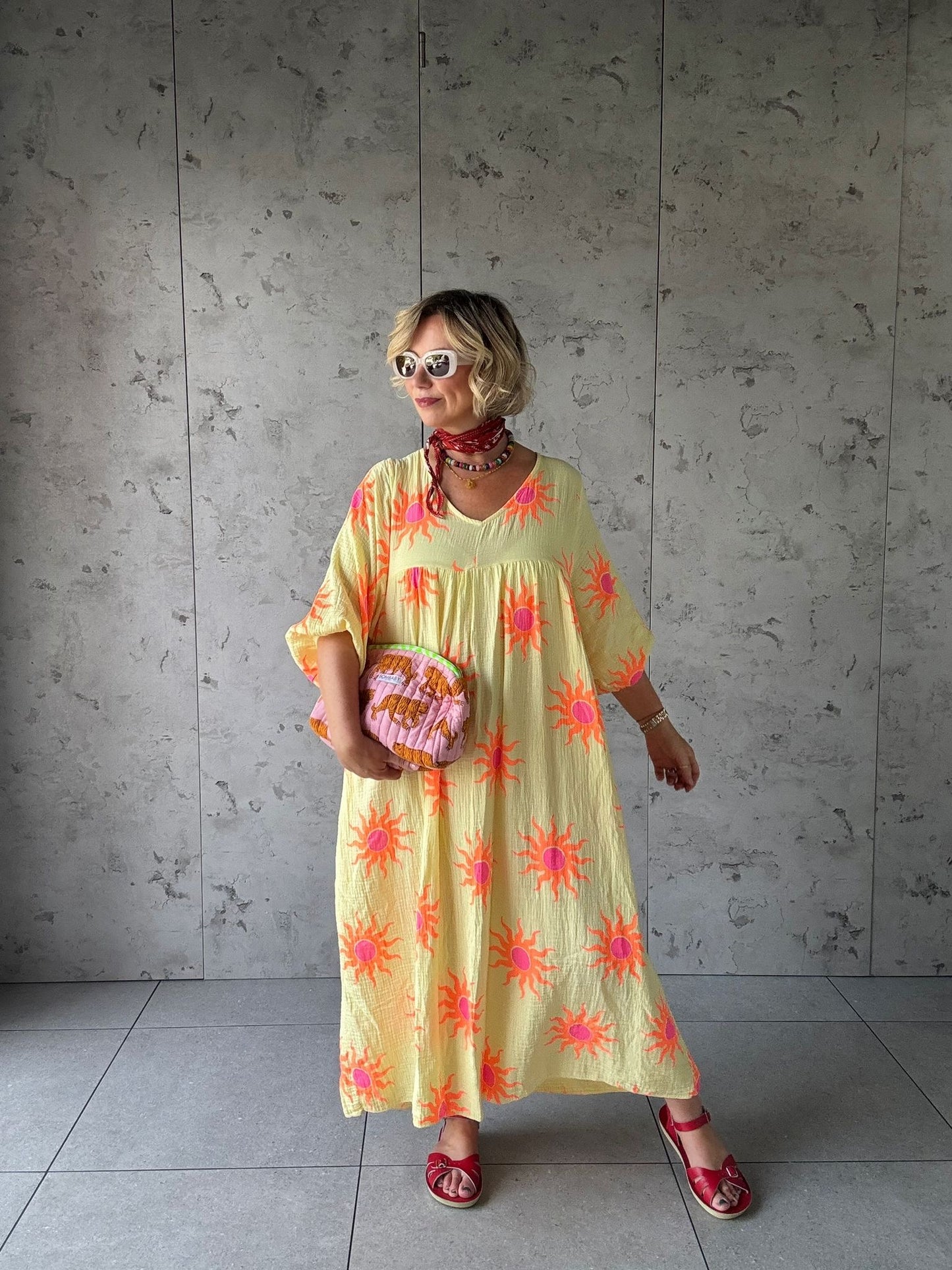 SUNBURST SMOCK DRESS LEMON / YELLOW  🍋 *New