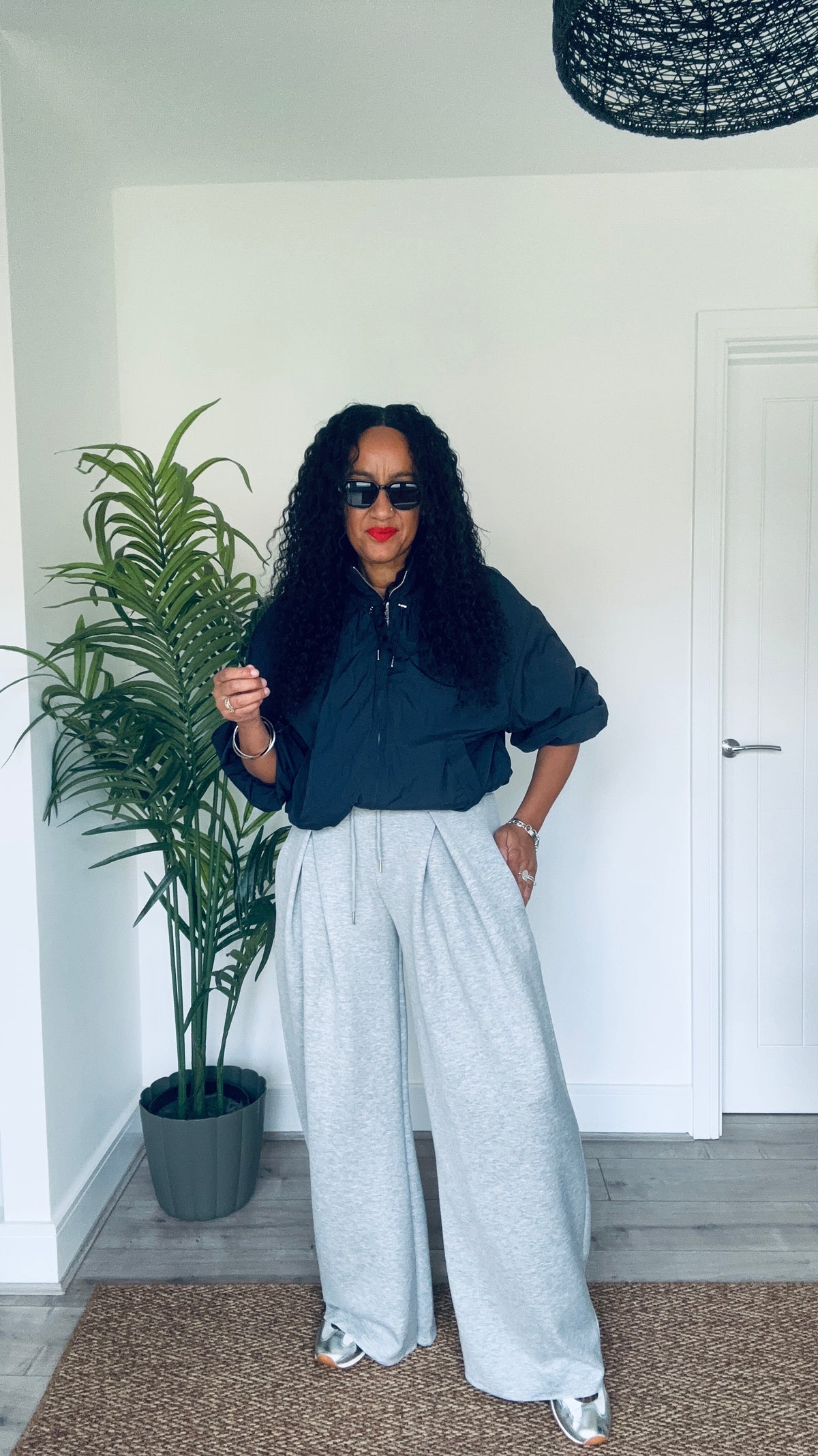 EVERYDAY WIDE LEG JOGGERS GREY *New