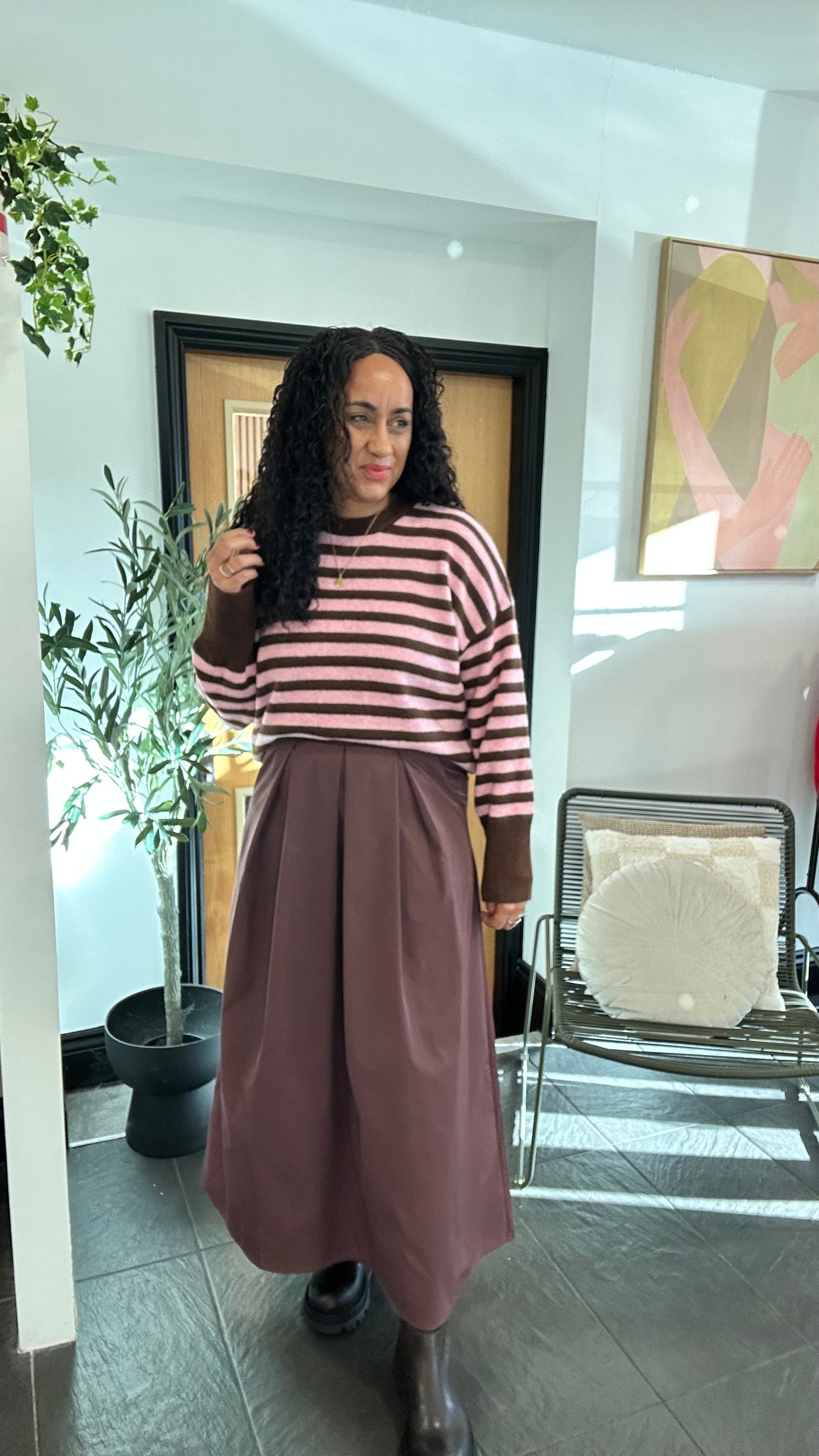 CIRCLE SKIRTS BURGUNDY *New