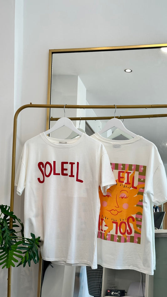 SOLEIL RED MOTIF T-SHIRT *New