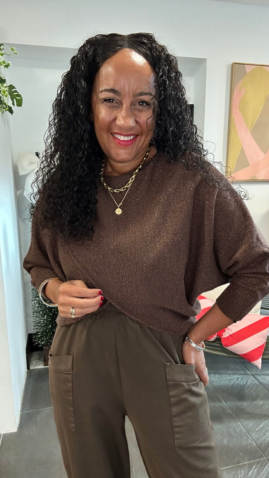 MABLE SHIMMER WARM BROWN WITH GOLD SHIMMER *New