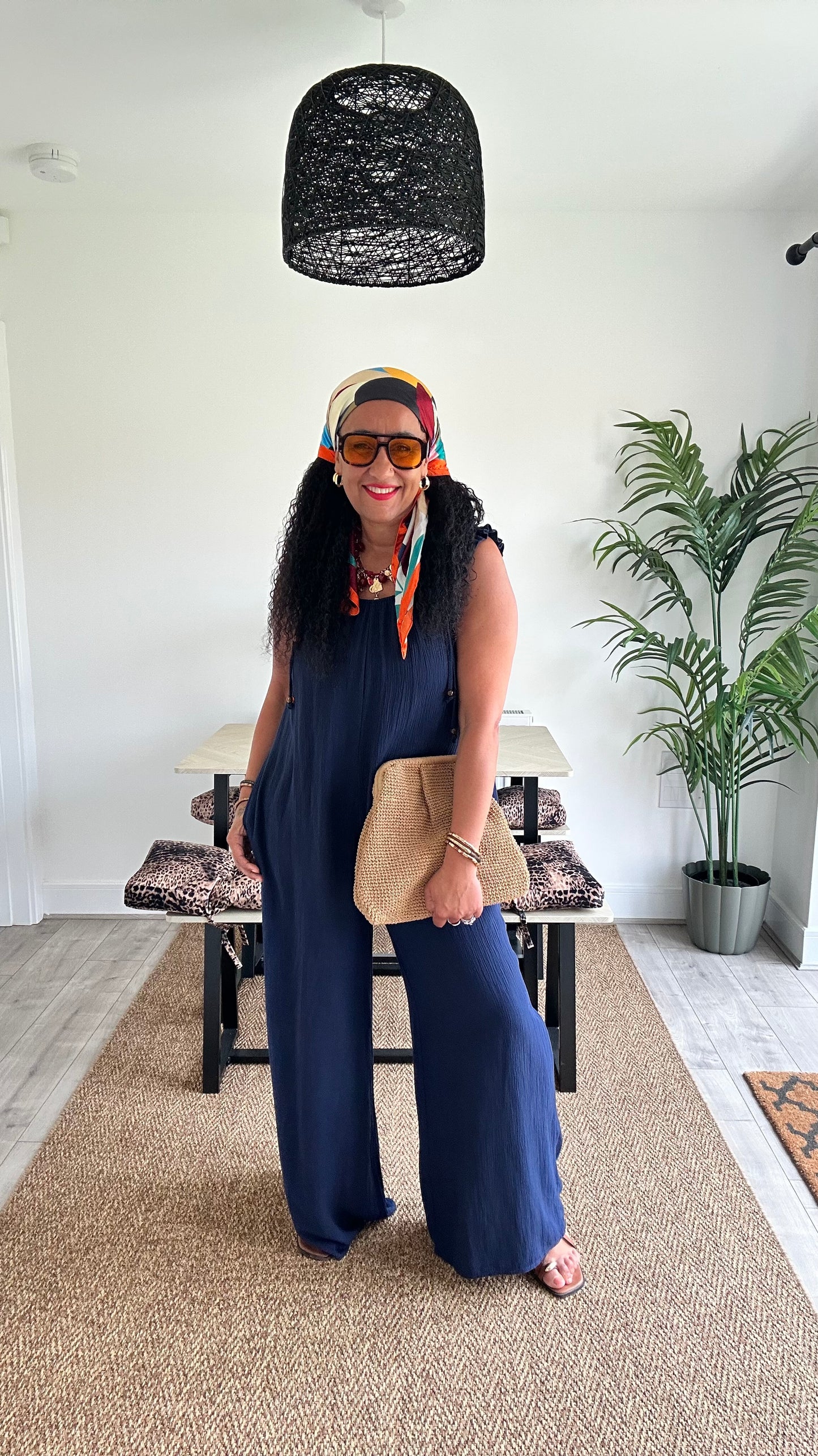 TAMMY BOHO JUMPSUIT NAVY *New
