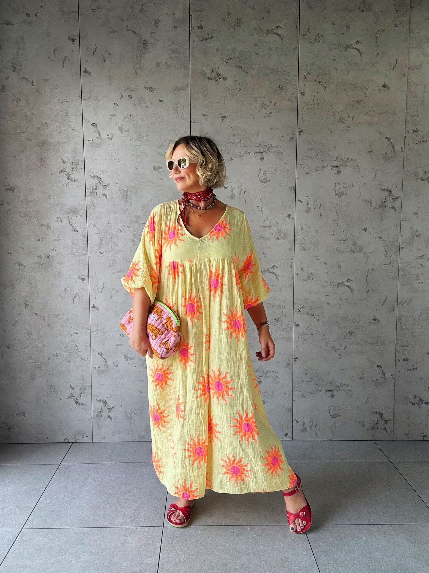 SUNBURST SMOCK DRESS LEMON / YELLOW  🍋 *New