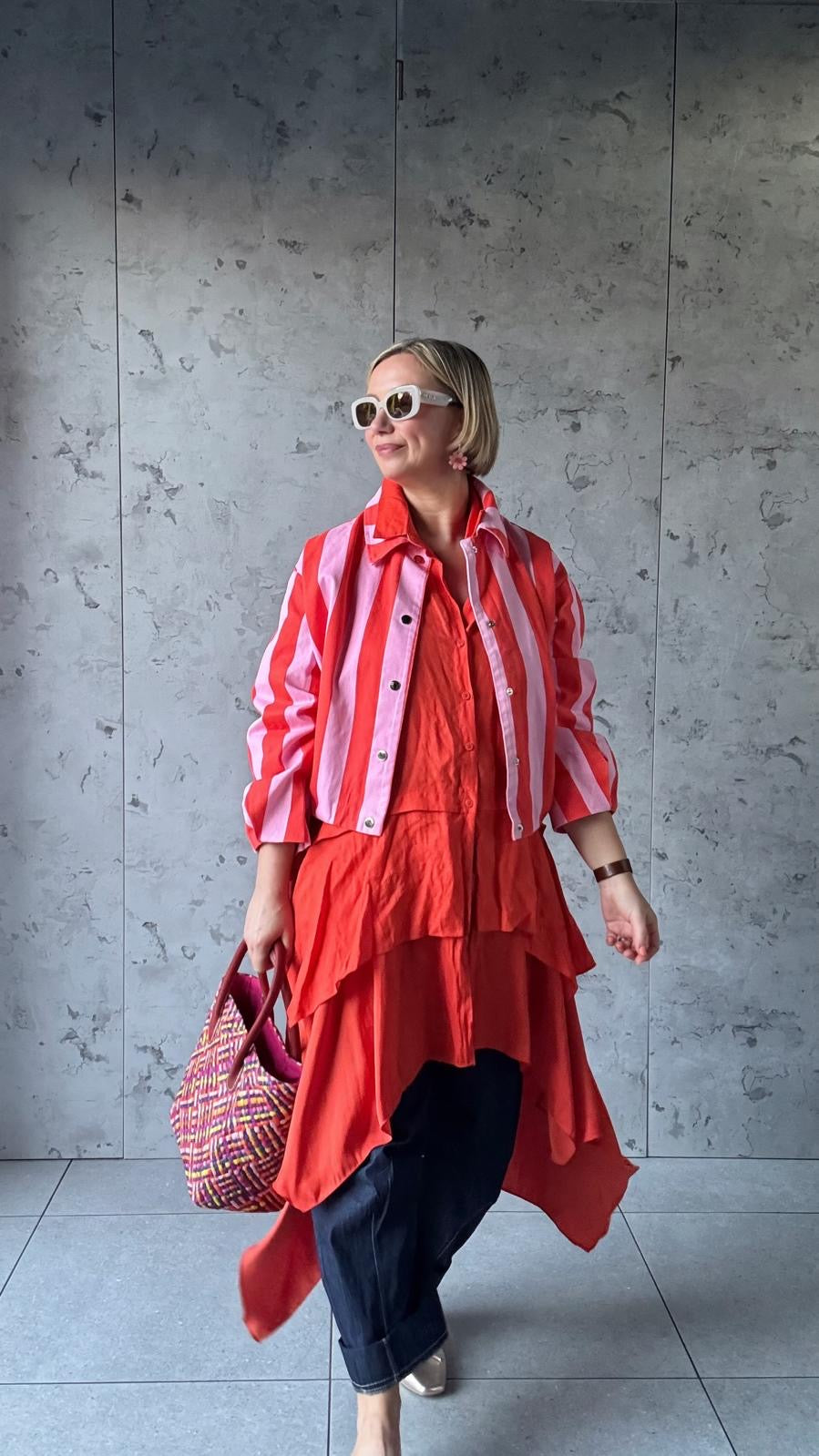 CANDY STRIPE DENIM JACKET *New